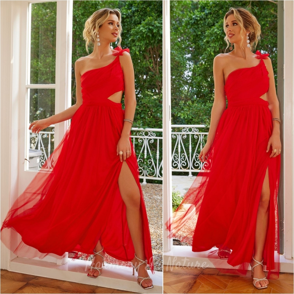 Fire & Flair One-Shoulder Dress